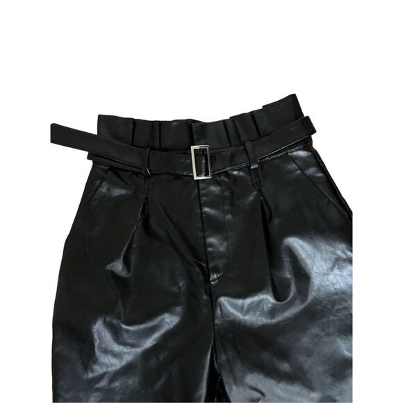 Majorelle Christopher Belted Paperbag Pants Womens Black Size Small - Picture 3 of 8